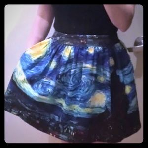 Van Gogh Starry Night skirt, perfect for a…